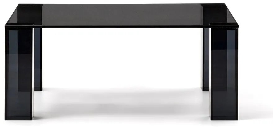 Tmavosivý sklenený konferenčný stolík 85x85 cm Adularia – Kave Home
