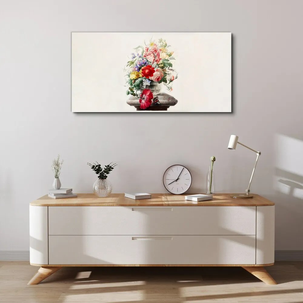 Obraz na plátne Váza kvety rastlín