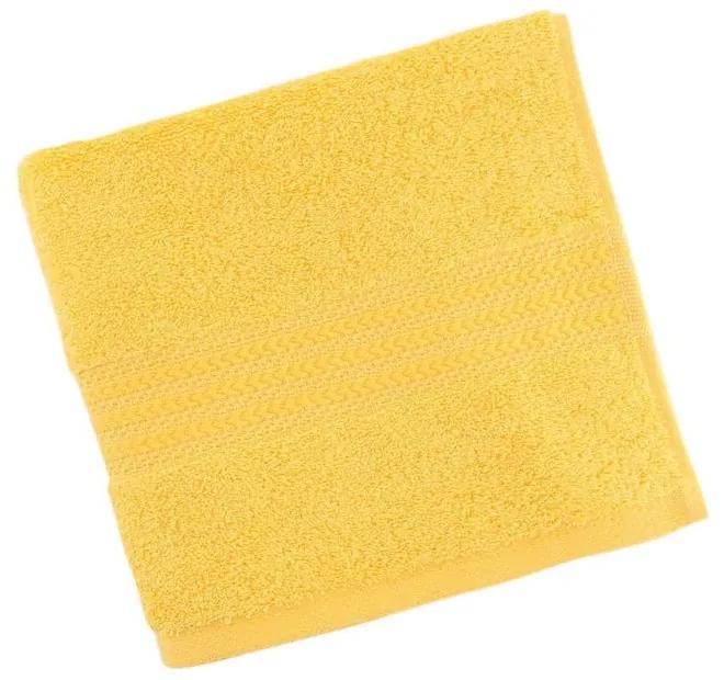 Žltý uterák z čistej bavlny Foutastic, 50 x 90 cm