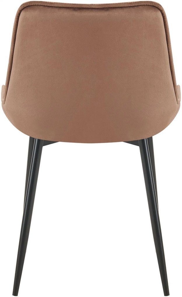 Jedálenská stolička Wallace - zamat - Hnedá