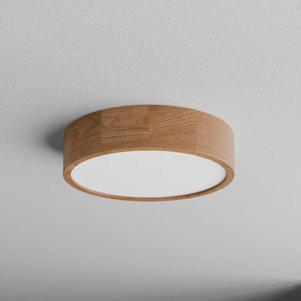 Kúpeľňové stropné svietidlo CLEO so senzorom, 3xE27/24W/230V, pr. 37,5 cm, IP54, dub