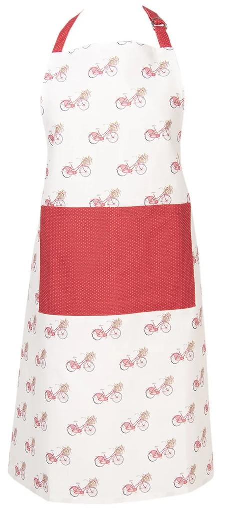 Kuchynská bavlnená zástera Red Bicycle - 70 * 85 cm