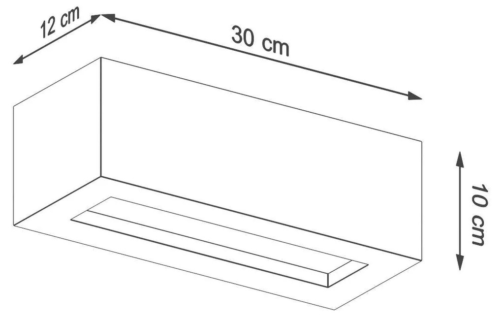 Nástenné svietidlo VEGA 30 betón