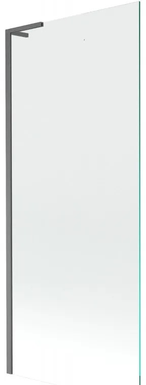 Mexen Next, vaňová zástena 1-krídlová 80 x 150 cm, fixné krídlo, 6 mm číre sklo, brúsený grafit profil, 895-080-000-03-00-66