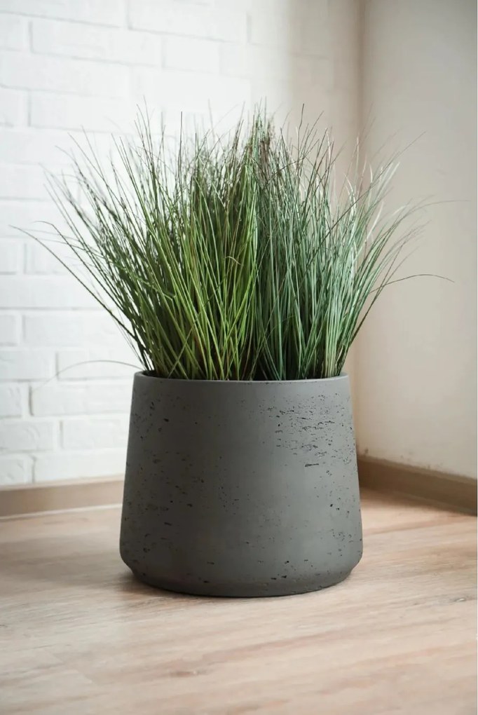 Kvetináč TROPICO, sklolaminát, výška 38 cm, antracit