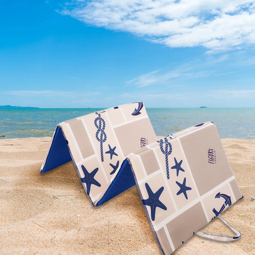 Plážové ležadlo MARINE 137x49 cm, béžové