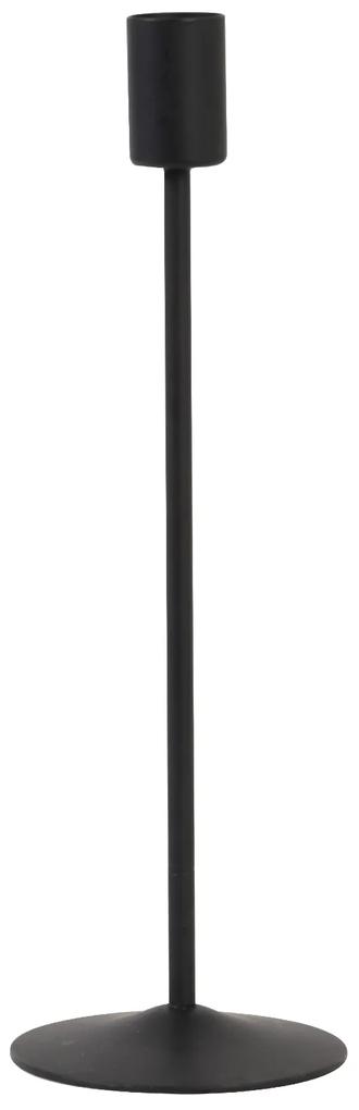 Kovový svietnik BORGO, matt black,  Ø8xV25 cm  (M)
