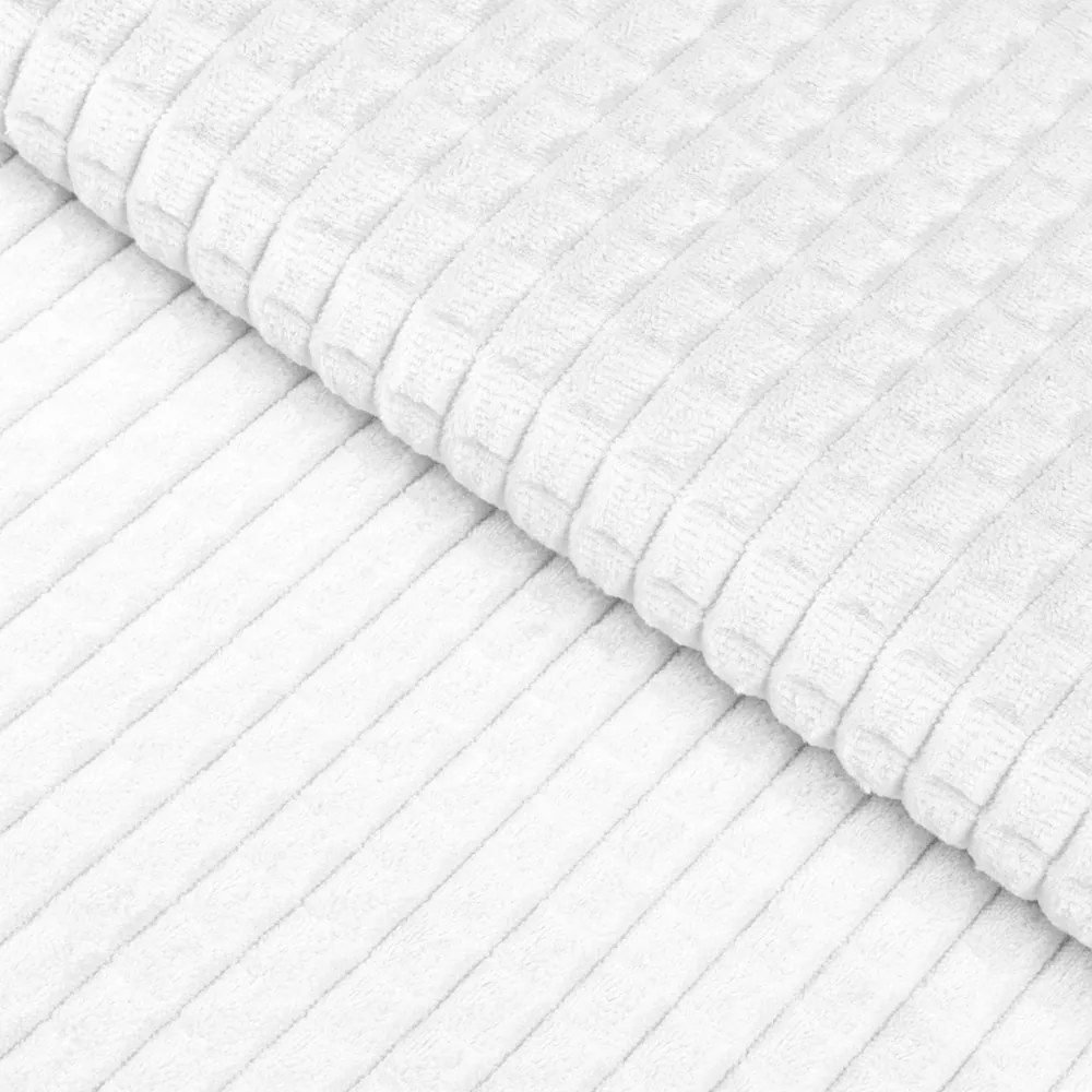 Biante Detské posteľné obliečky do postieľky Minky kocky MKK-007 Biele Do postieľky 90x130 a 40x60 cm