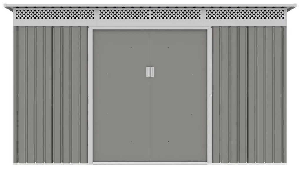 G21 Záhradný domček GRAH 1132 - 340 x 333 cm, metalický šedý 63900995