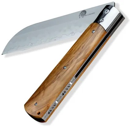 zavírací nůž Santoku Olive Guillotine AUS-10 Sanmai