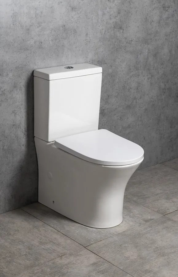 Bruckner Bruckner, DARIO RIMLESS WC kombi misa s nádržkou, spodný/zadný odpad, biela, 201.437.4