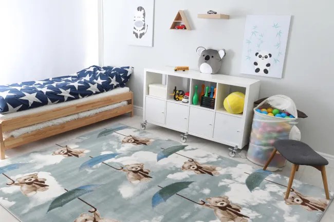 Detský koberec FD SENSI Teddies mätový