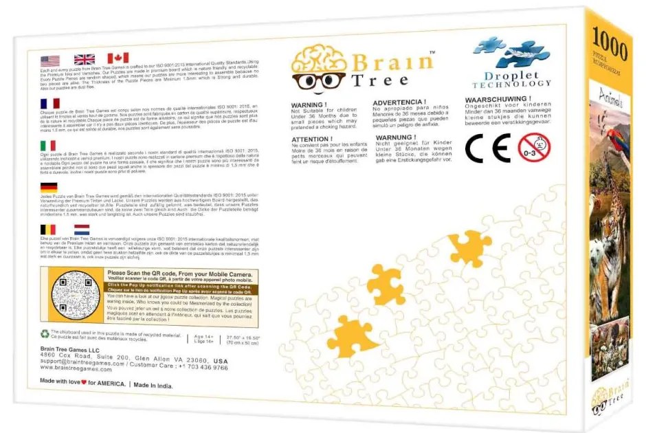 Brain Tree Puzzle Zvieratá 1000 dielikov