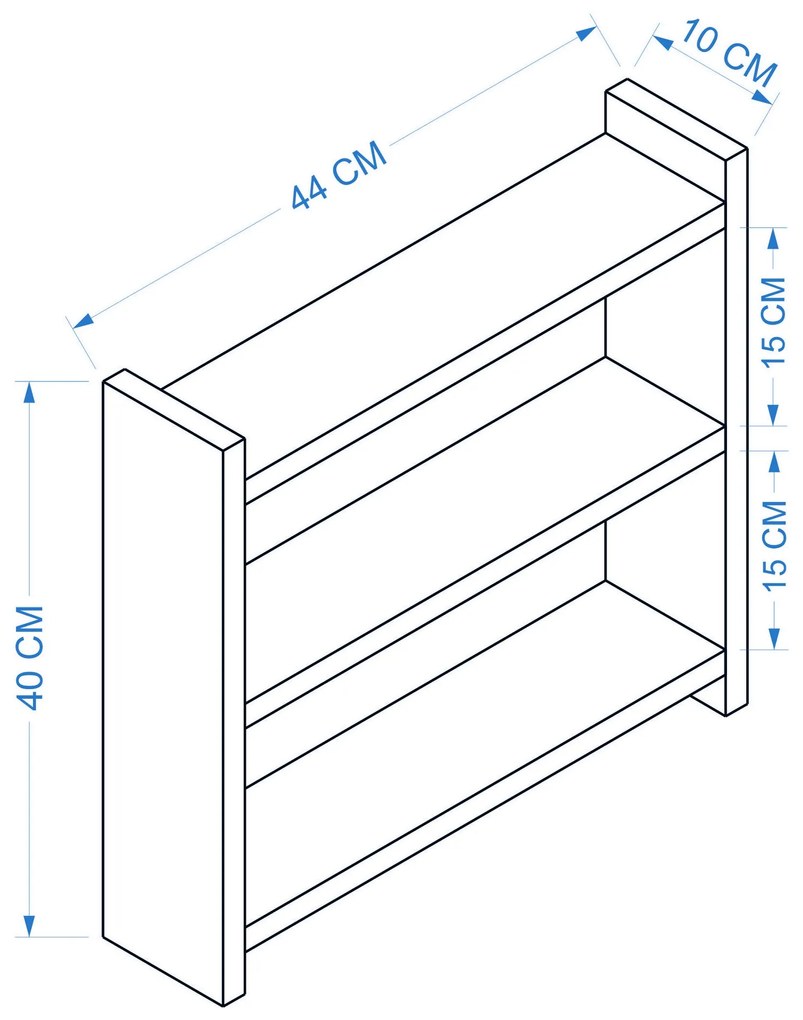 Kuchynská polica COSMIC biela