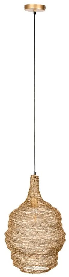 Závesné svietidlo v zlatej farbe White Label Lena, ø 37 cm