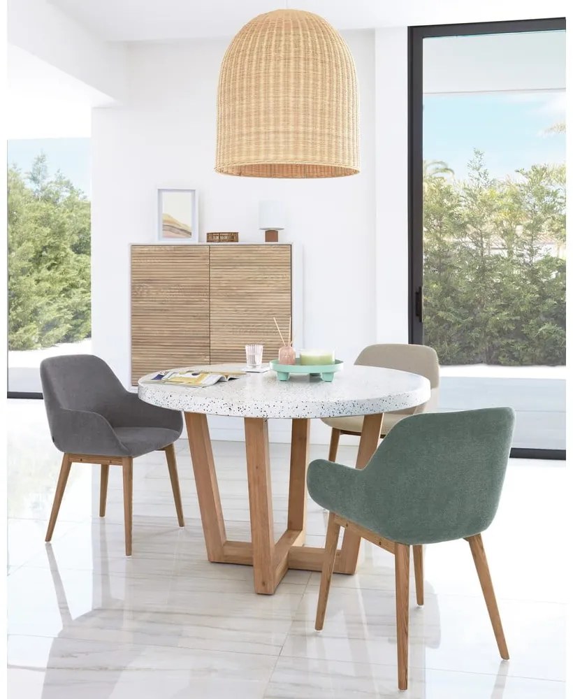 Zelená jedálenská stolička Kave Home Konna