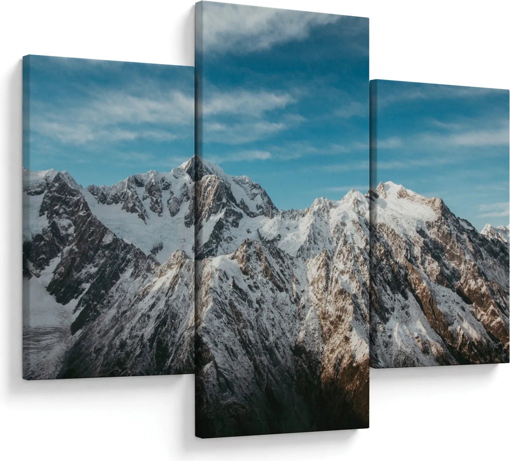 Obraz zasnežených vrcholkov, Fiordland (90x60 cm)