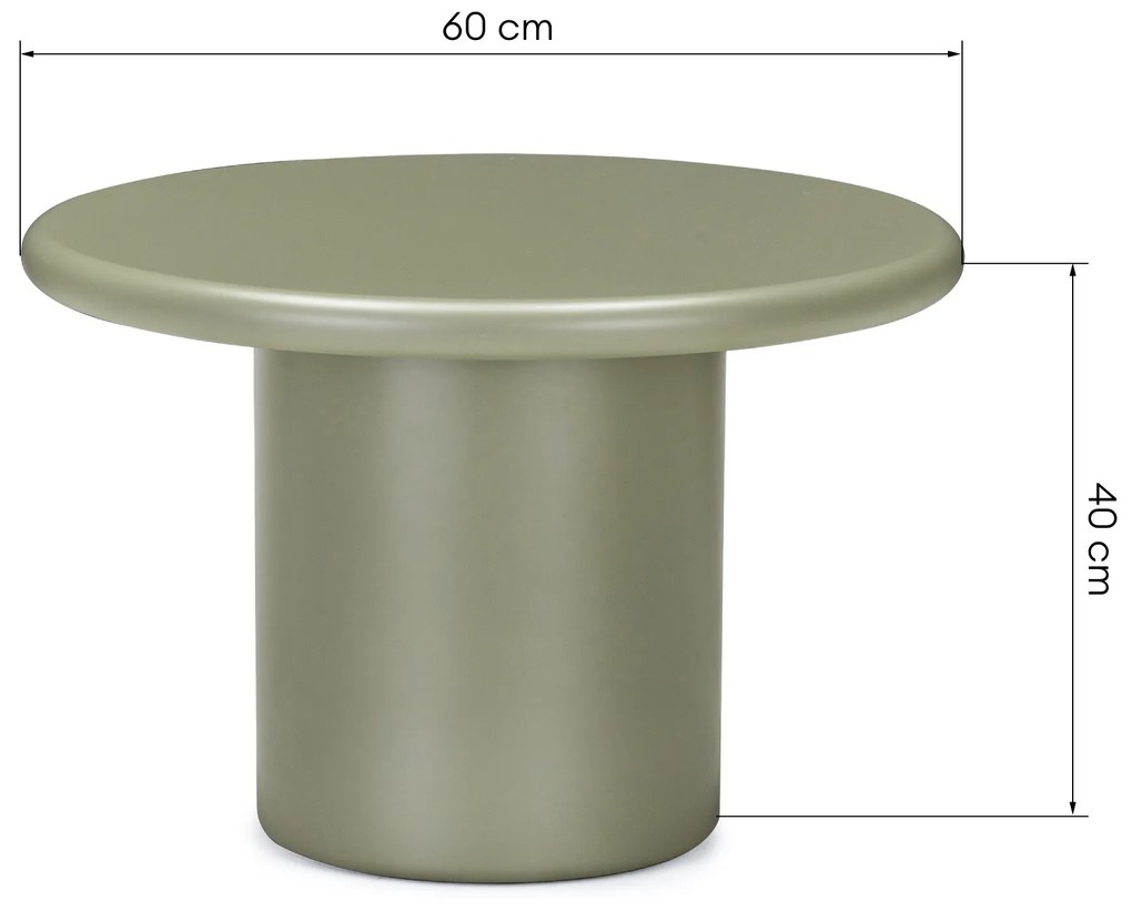 Konferenční stolek Arce 60 cm olivový