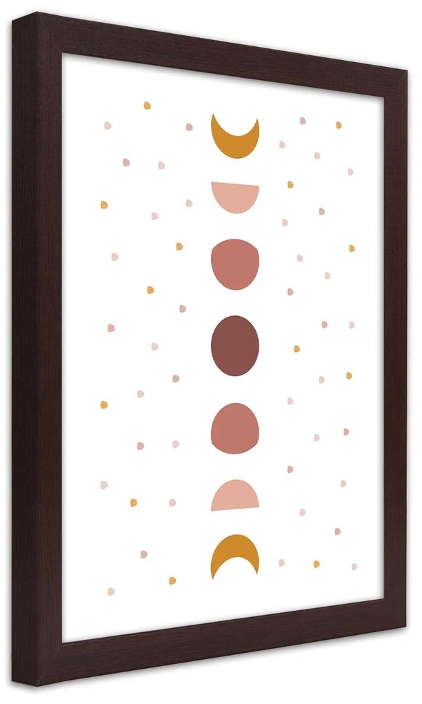 Gario Plagát Moon composition Farba rámu: Čierna, Rozmery: 30 x 45 cm