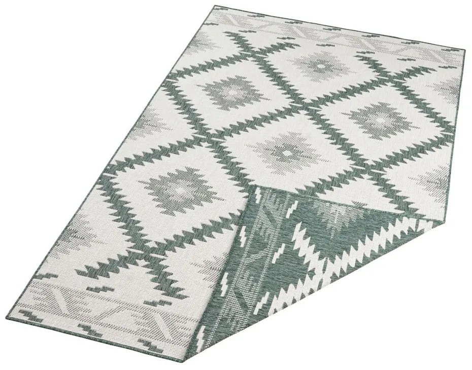 Zeleno-krémový vonkajší koberec NORTHRUGS Malibu, 230 x 160 cm