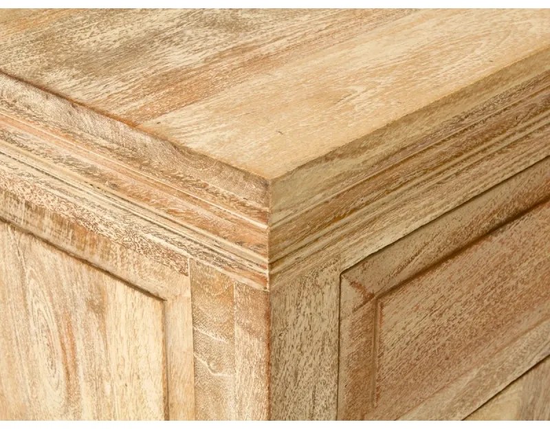 furniture-nabytek.cz - Masívna komoda z mangového dreva, lakovaná, prírodná farba – 75×46×114 cm