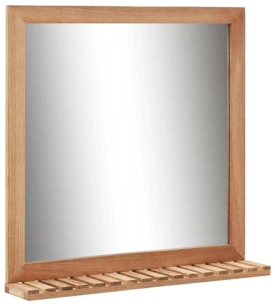 vidaXL Zrkadlo do kúpeľne masívne orechové drevo 60x12x62 cm