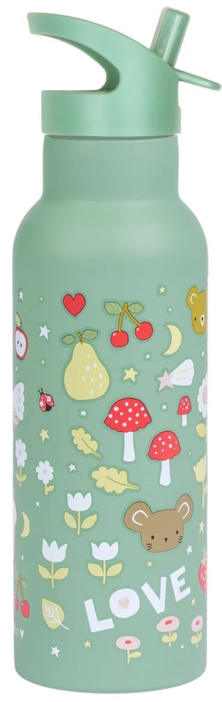 A Little Lovely Company - antikorová fľaša na pitie, 500 ml - radosť