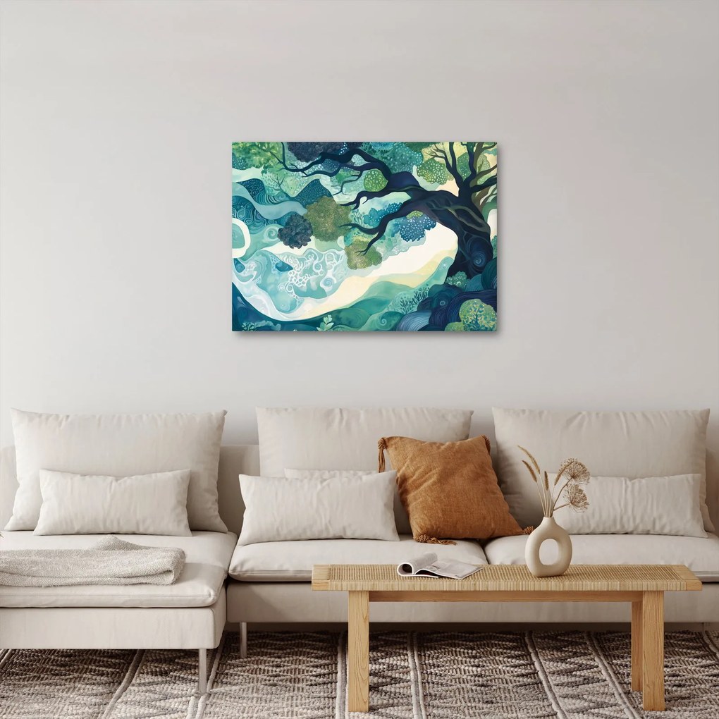 Obraz – Zelená koruna stromu života (70x50 cm)