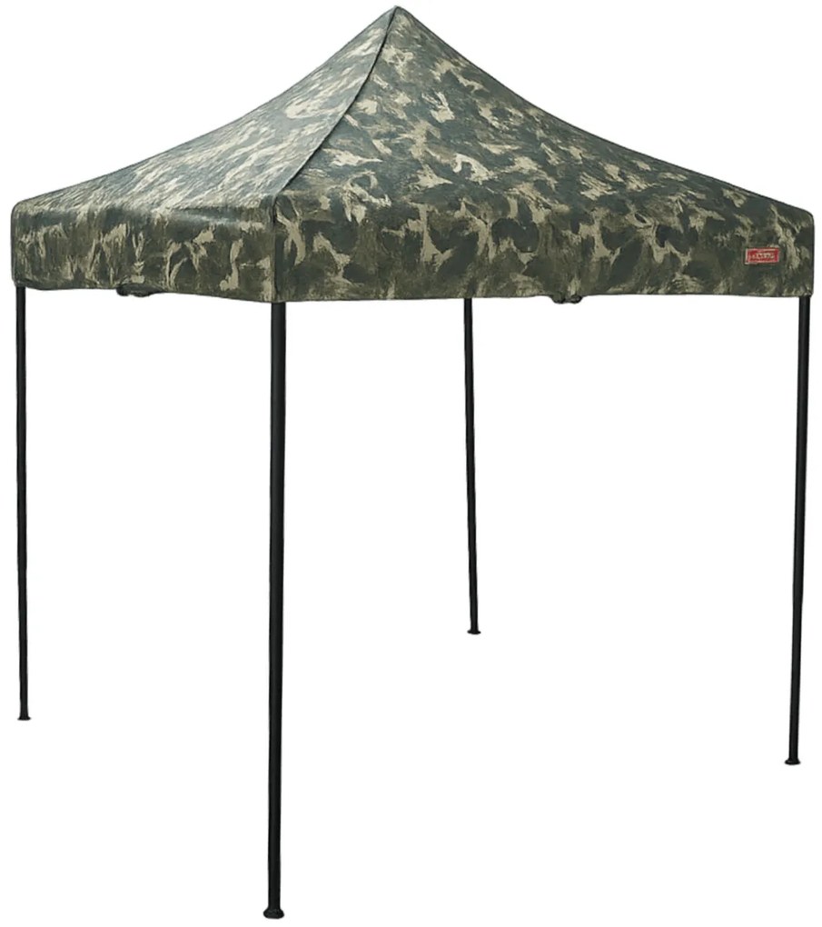 Rýchlorozkladací nožnicový stan 2x2m – oceľový, Bez bočných plachiet, Maskáčová