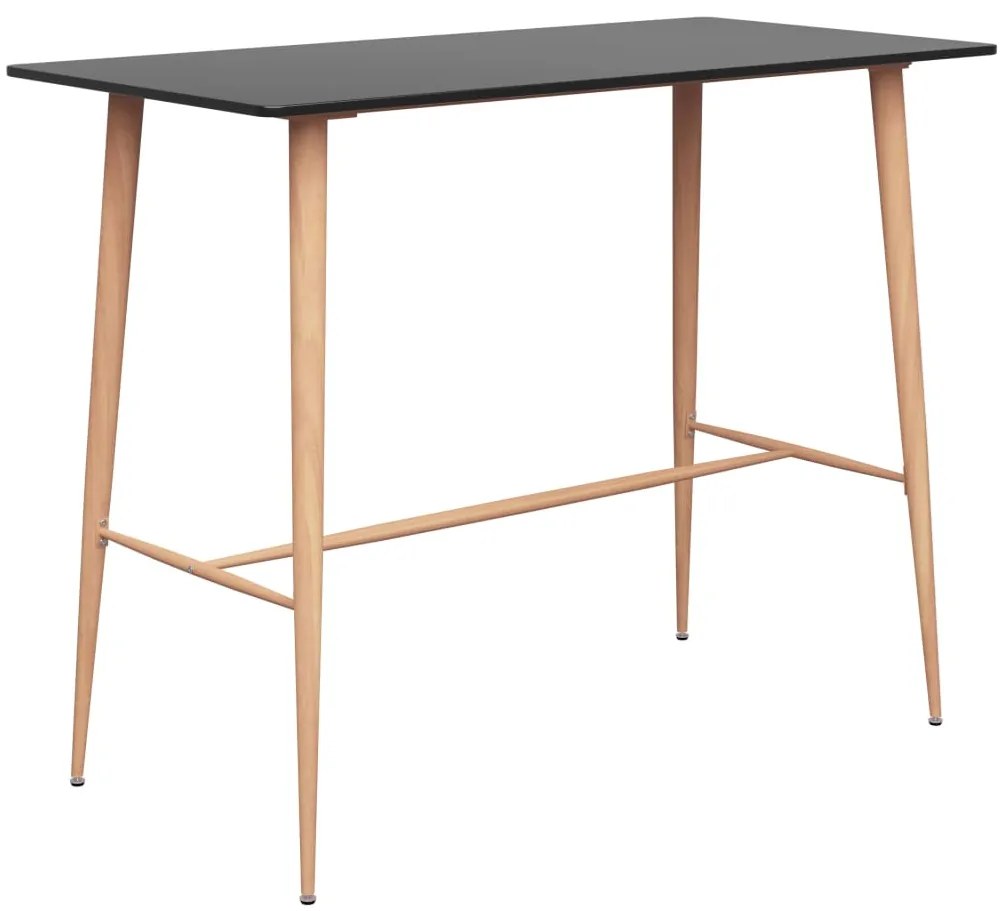 Barový stôl, čierny 120x60x105 cm