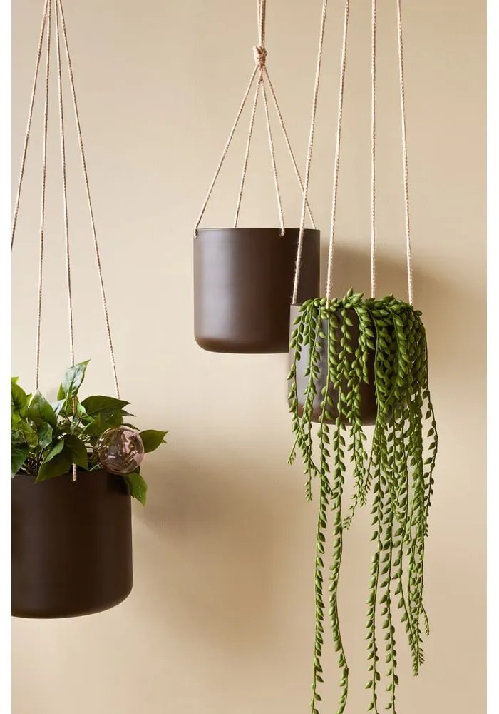 Kovové závesné a nástenné obaly na kvetináče v súprave 3 ks ø 25 cm Bloom – Hübsch