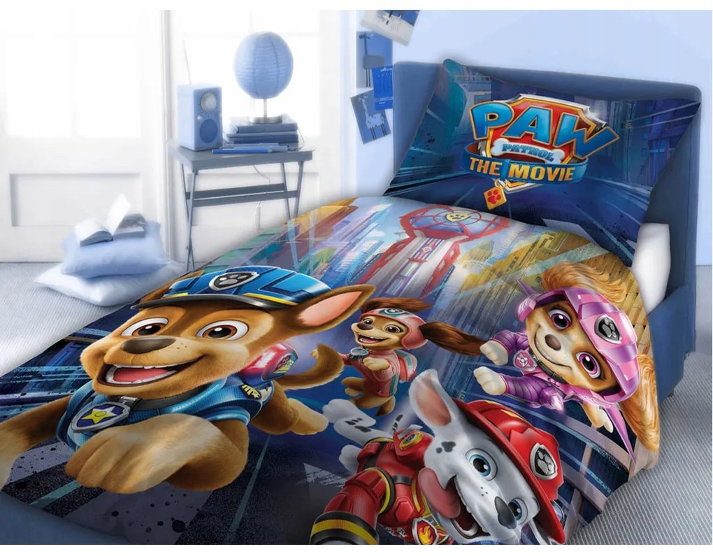 DETSKÉ BAVLNENÉ OBLIEČKY BABY PAW PATROL 100X135 CM, 1KS 40X60 CM VZOROVANÉ