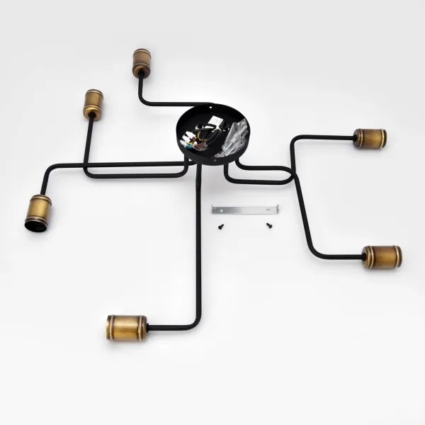 LED Prisadený luster TUBE 6xE27/15W/230V