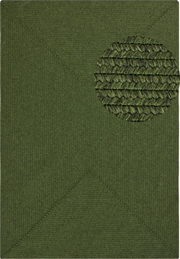 Kusový koberec Braided 105554 Green – na von aj na doma, 120x170, zelená, chodba / predsieň, Hanse Home