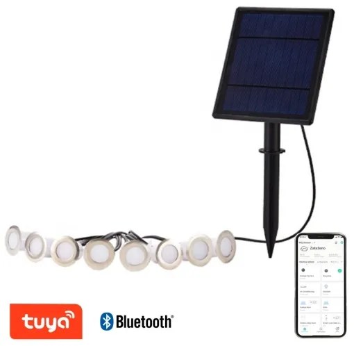 Immax NEO 07905L - LED RGB Stmievateľné solárne svietidlo 8xLED/0,25W/5V IP65 Tuya