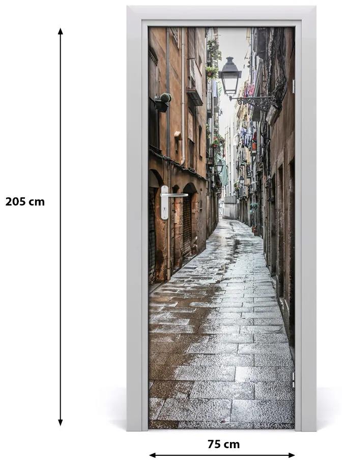 Fototapeta samolepiace na dvere stará ulička 75x205 cm
