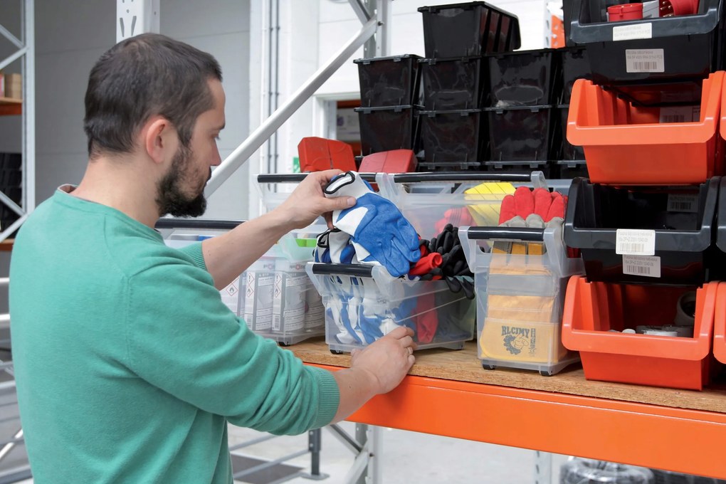 Prosperplast Úložný box, úzky s rúčkou, systémový NUK 48 x 18 x 26 cm, 17 l