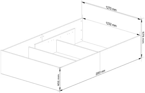 Posteľ s roštom 120x200 cm, biela