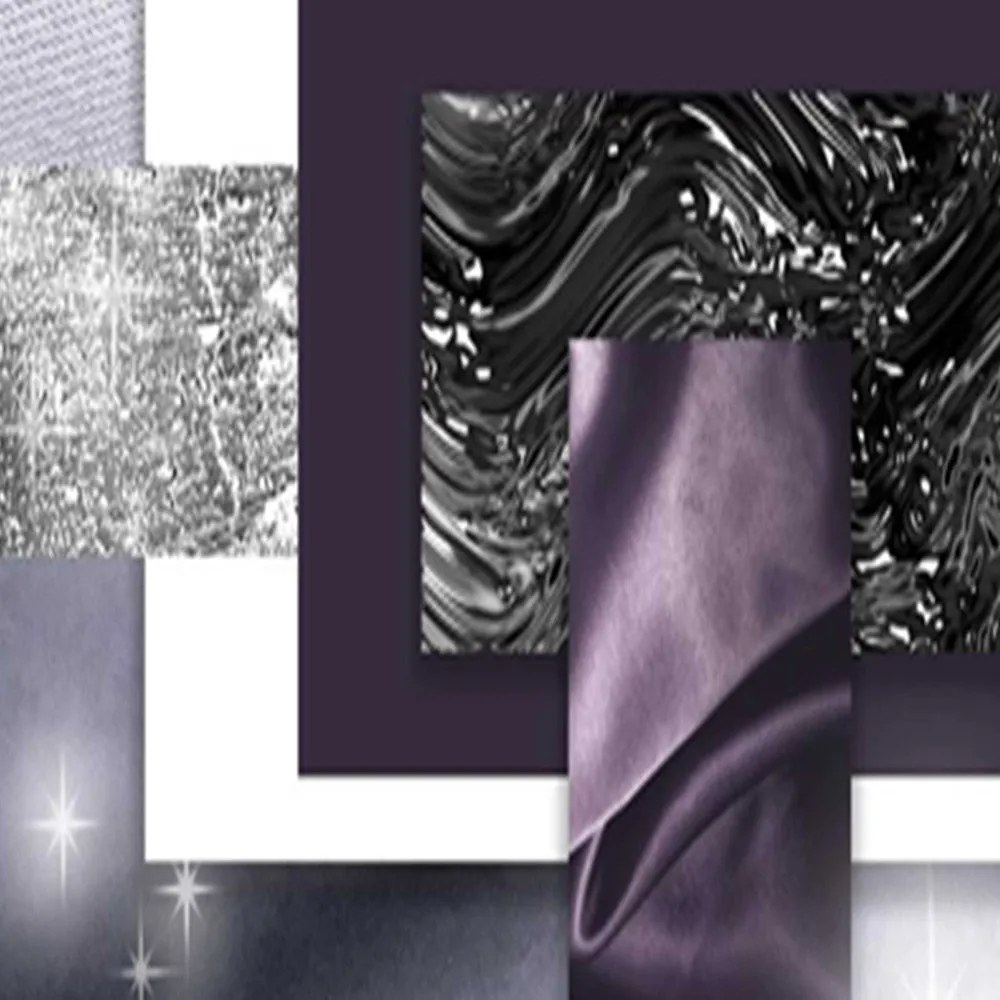 Ozdobný paraván Abstraktní fialová šedá - 180x170 cm, päťdielny, obojstranný paraván 360°