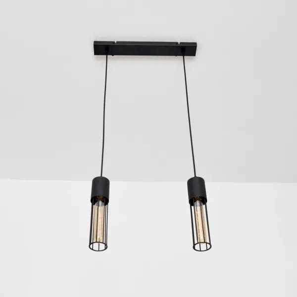 Luster na lanku MELODY 2xE27/15W/230V čierna