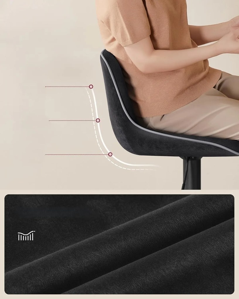 Sada 2 ks barových židlí Vasagle Muriel černá