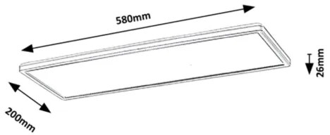 Rabalux - LED Prisadený panel LED/22W/230V