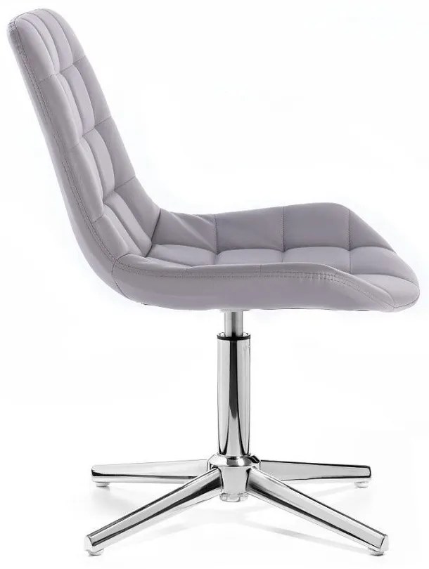 LuxuryForm DESIGN Stolička PARIS na striebornom kríži - šedá