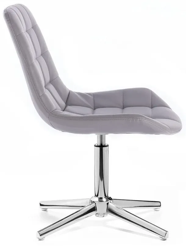 LuxuryForm DESIGN Stolička PARIS na striebornom kríži - šedá