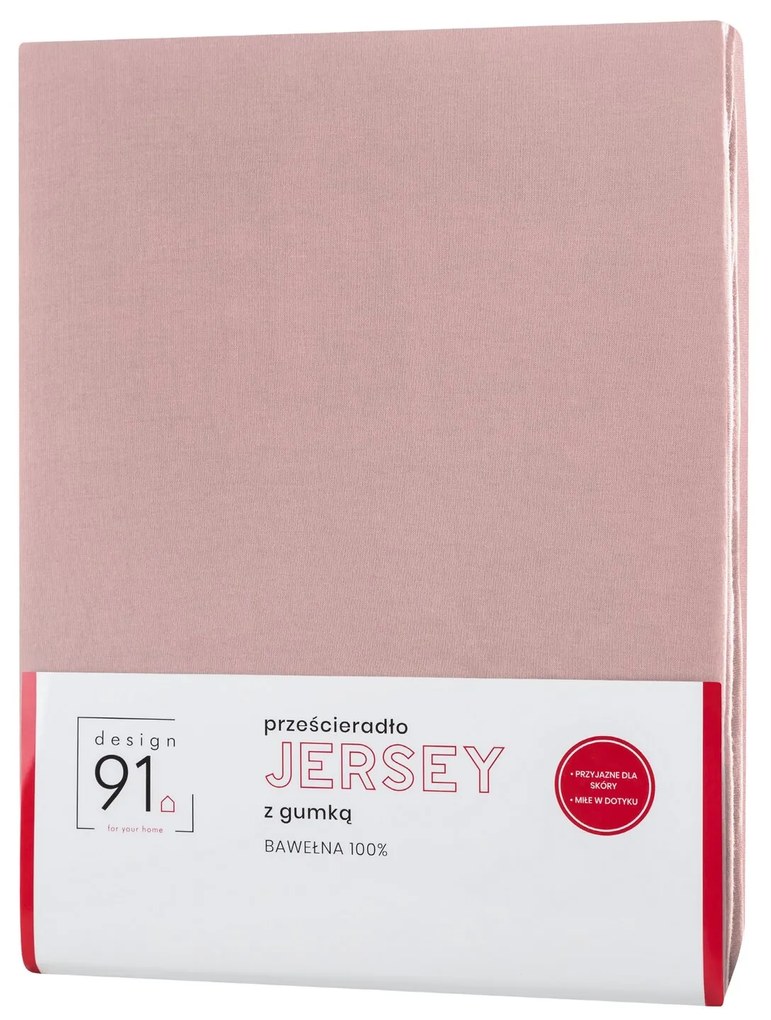 JERSEY PRESTIERADLO 220X240 CM, VÝŠKA 30 CM RUŽOVÉ
