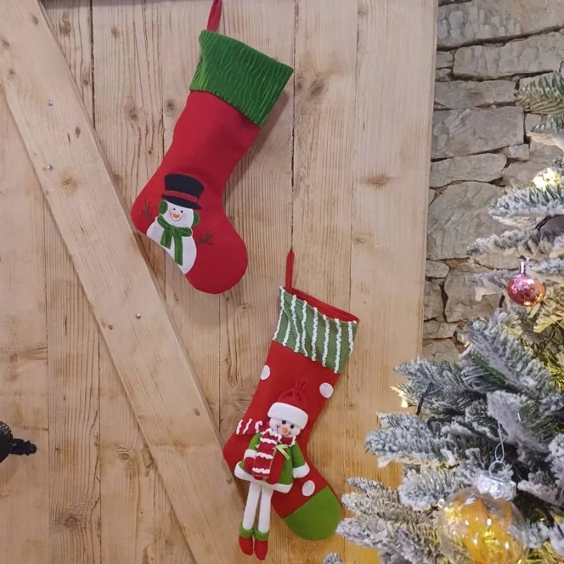 DECOLED Vánoční punčocha se sněhulákem, 50 cm