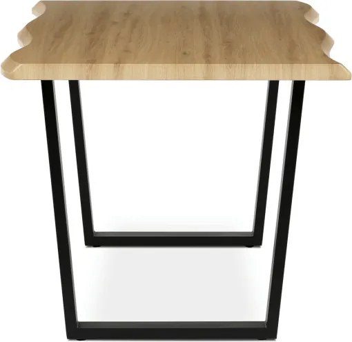 Jedálenský stôl 160x90 cm HT-F4216 OAK divoký dub / čierny