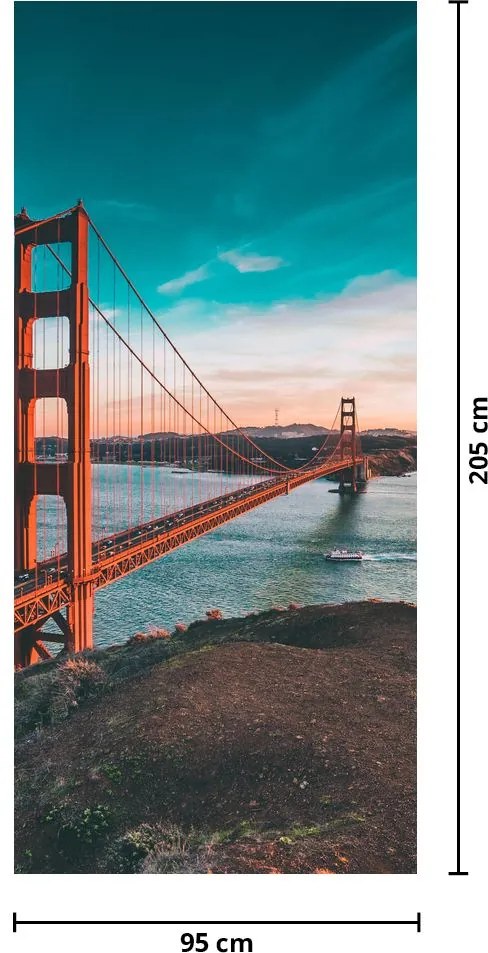 Fototapeta na dvere - Golden Gate (95x205cm)