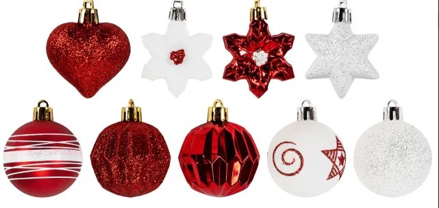 Vianočné ozdoby SYSD1688-195 (41ks)