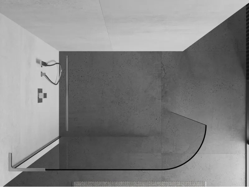 Mexen Kioto L, sprchová zástena Walk-In 110 x 200 cm, 8mm číre sklo, chrómový profil, 800-110-103-01-06